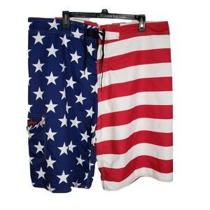 Clothin Mens Beach Shorts Size 40 Boardshort Swim Trunks Flag Quick Dry Swimming
